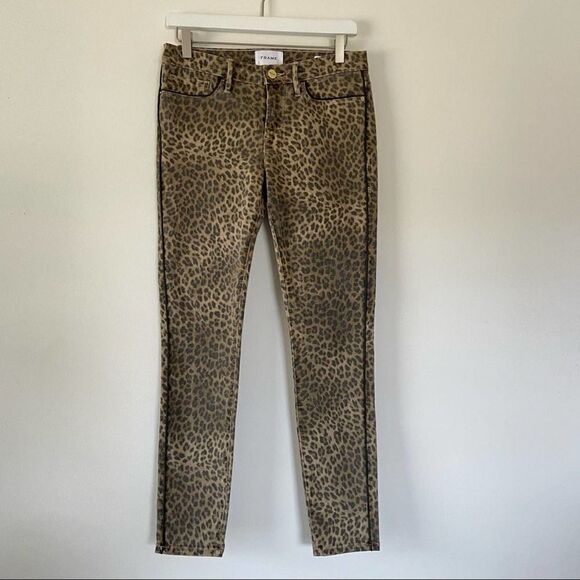 Frame Le Skinny De Jeanne Leopard Skinny Jeans Size 28 - Picture 4 of 11